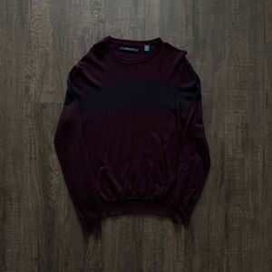 Perry Ellis Men's Dark Burgundy Crewneck Sweater